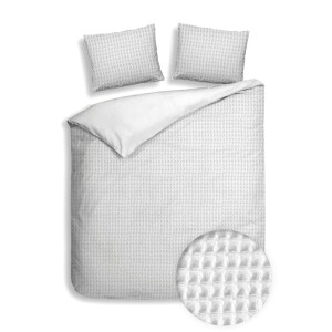 Dekbedovertrek Katoen Vafala - Wit - Lits-Jumeaux XL (260x200 Cm) - Wit Katoen - Effen - Heckett Lane - Dekbed-Discounter.nl