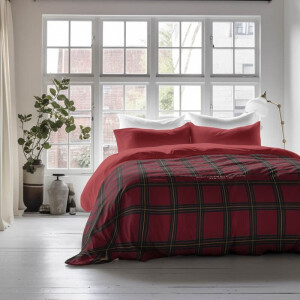 Dekbedovertrek McGregor - Greenwich Kilt - Tweepersoons (200x200 Cm) - Rood & Meerkleurig Microvezel - Strepen - McGregor - Dekbed-Discounter.nl