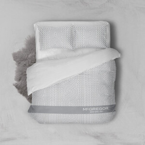 Dekbedovertrek McGregor - Katoen - Roosevelt - Lichtgrijs - Eenpersoons (140x200 Cm) - Grijs & Wit Katoen - Strepen & Hotel Luxe - McGregor - Dekbed-Discounter.nl