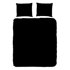Dekbedovertrek Percale Katoen Donkere Kleuren Effen 140x200 Cm Zwart Anti Allergie & Anti Huisstofmijt Good Morning - Dekbed-Discounter.nl