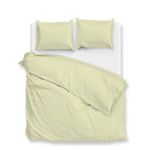 Dekbedovertrek Percale-Katoen - Groen - Eenpersoons (140x200 Cm) - Groen Percale Katoen - Effen - Zo!Home - Dekbed-Discounter.nl