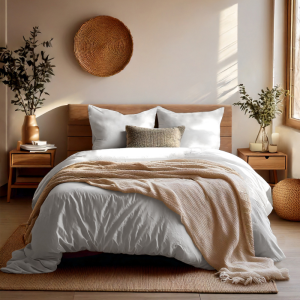 Dekbedovertrek Percale Katoen Verkoelend Effen 200x200 Cm Wit Zydante - Dekbed-Discounter.nl