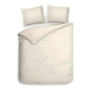 Dekbedovertrek Punto Katoen-Satijn - Off White - Tweepersoons (200x200 Cm) - Wit Katoen-satijn - Stippen - Heckett Lane - Dekbed-Discounter.nl