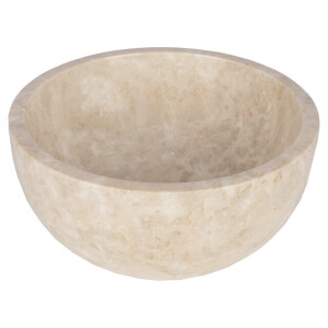 Differnz Boomer Waskom - 21x12cm - rond - Marmer - Beige 36.102.33