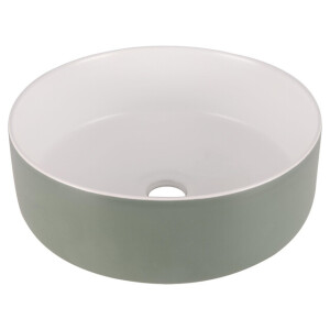 Differnz MIRA Waskom - 36x12cm - keramiek- groen/wit 38.009.05