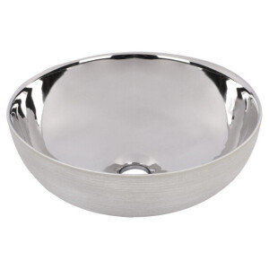 Differnz Shine waskom 40x40x13.5cm keramiek zilver/wit 38.010.65