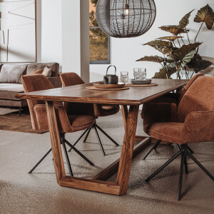 Tower Living Eettafel 'Dimaro' Sheeshamhout, 200 x 100cm