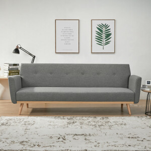 Artistiq 3-zits Slaapbank 'Kelyn' 111 x 190cm, kleur Donkergrijs