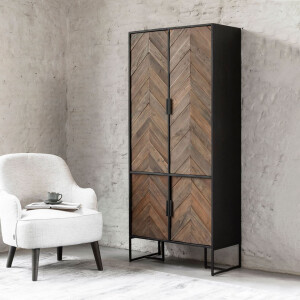 DTP Home Opbergkast 'Criss Cross' Hout en staal, 185 x 80cm