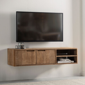 DTP Home Zwevend TV-meubel 'Bliss' Teakhout, 130cm