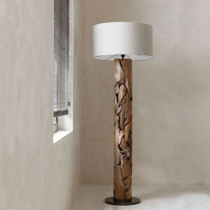 MUST Living Vloerlamp 'Tempo' Teakhout, 200cm
