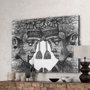 MUST Living Wandpaneel 'Balinese Twins' 110 x 150cm