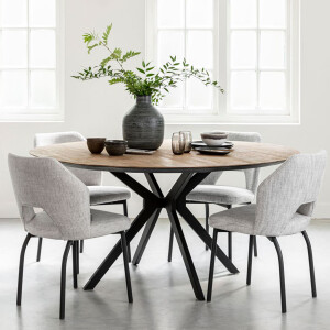 DTP Home Ronde Eettafel 'Metropole' Teakhout, 130cm