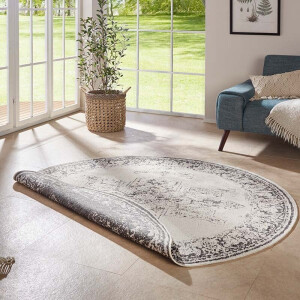 Dubbelzijdig Buitenkleed Borbon Rond Grijs Ø 200 Cm Laagpolig NORTHRUGS - Dekbed-Discounter.nl
