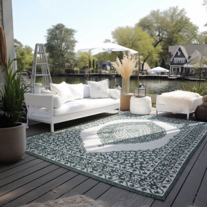 Dubbelzijdig Buitenkleed Meekly Groen 160x230 Cm Laagpolig Elle Decoration - Dekbed-Discounter.nl