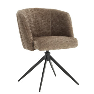 Tower Living Draaibare Eetkamerstoel 'Cuvio' kleur Taupe