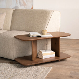 Eleonora Bijzettafel 'Ty' Eiken, 90 x 40cm, kleur Bruin