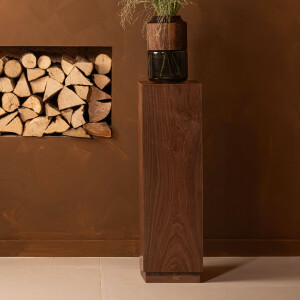 WOOOD Plantenstandaard 'Enid' Walnoot, 80cm hoog