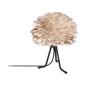 Eos Micro tafellamp light brown - met verstelbare tafelstandaard zwart - Ø 22 cm