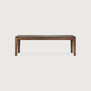 Ethnicraft Eetkamerbank 'Bok' Gevernist Teakhout, 146cm, kleur Bruin