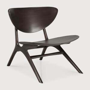Ethnicraft Fauteuil 'Eye' Gevernist Mahoniehout, kleur Donkerbruin