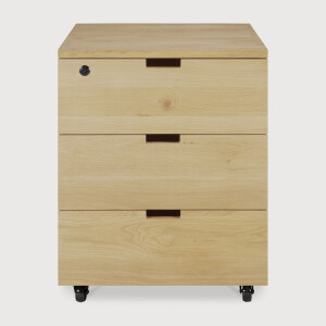 Ethnicraft Ladekast 'Billy' Gevernist Eikenhout, Met 3 laden, kleur Naturel