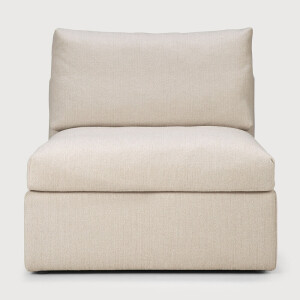 Ethnicraft Modulaire Bank 'Mellow' 1-zits, kleur Off White