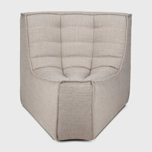Ethnicraft Modulaire Bank 'N701' 45° Rond Hoekelement, kleur Beige