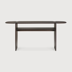Ethnicraft Sidetable 'PI' Gevernist Mahoniehout, 160cm, kleur Donkerbruin