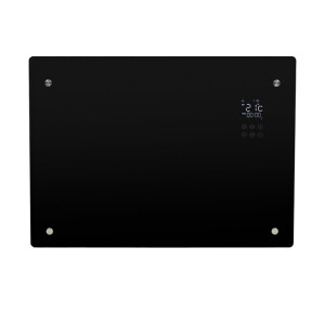 Eurom Alutherm Verre 1000 - Convectorkachel - wifi - Hangend/Staand - 1000watt - glas - mat zwart 360974