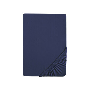 Biberna Jersey hoeslaken (Marineblauw, 90-100 x 200 cm)