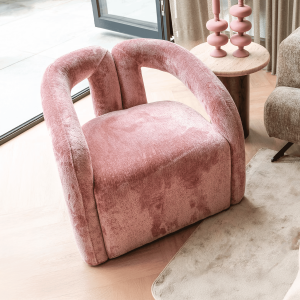 Richmond Fauteuil 'Dana' Chenille, kleur Roze