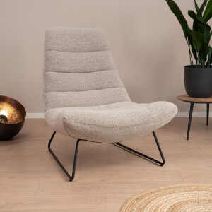 Sohome Fauteuil 'Otis' Bouclé, kleur Beige