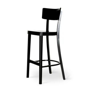 Felix houten barkruk zwart gebeitst - 75 cm