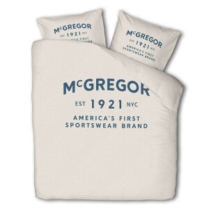 Dekbedovertrek McGregor - Lits-Jumeaux (240x240 cm) - Beige Katoen - Dessin: Tekst - McGregor - Dekbed-Discounter.nl