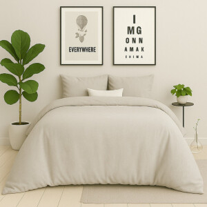 Dekbedovertrek Stonewashed - Tweepersoons (200x200 cm) - Bruin Microvezel - Dessin: - Zydante - Dekbed-Discounter.nl