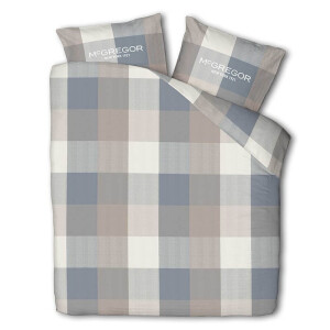 Dekbedovertrek McGregor - Tweepersoons (200x240 cm) - Meerkleurig Flanel - Dessin: Ruiten - McGregor - Dekbed-Discounter.nl