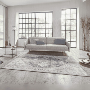 Vintage Vloerkleed Anthea - Wit/Lichtroze maat: 290x200cm - materiaal: Polypropyleen - Dekbed-Discounter.nl