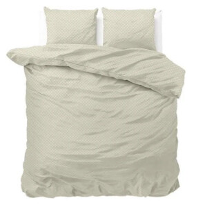 Dekbedovertrek Chester - Lits-Jumeaux (240x220 cm) - Creme Microvezel - Dessin: Ruiten - Zensation - Dekbed-Discounter.nl