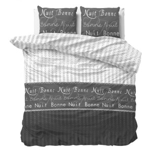 Dekbedovertrek Bonne Nuit - Lits-Jumeaux (240x220 cm) - Wit Polyester-katoen - Dessin: Patroon - Sleeptime Elegance - Dekbed-Discounter.nl