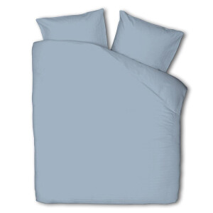 Dekbedovertrek Luna Uni - Tweepersoons (200x220 cm) - Blauw Microvezel - Dessin: Effen - Luna Bedding - Dekbed-Discounter.nl