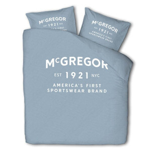 Dekbedovertrek McGregor - Tweepersoons (200x240 cm) - Blauw Katoen - Dessin: Tekst - McGregor - Dekbed-Discounter.nl