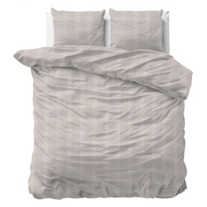 Dekbedovertrek Mirela - Lits-Jumeaux (240x220 cm) - Wit Polyester-katoen - Dessin: Patroon - Sleeptime Elegance - Dekbed-Discounter.nl
