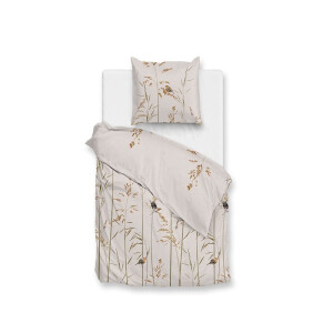 Flanellen Dekbedovertrek Pettirosso - (x cm) - Bruin & Beige - Dessin: Natuur - Zo!Home - Dekbed-Discounter.nl