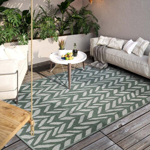 Buitenkleed Georgette - Groen maat: 290x200cm - materiaal: Polypropyleen - Dekbed-Discounter.nl