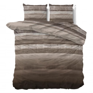Dekbedovertrek Marcus - Lits-Jumeaux (240x220 cm) - Wit Polyester-katoen - Dessin: Patroon - Sleeptime Elegance - Dekbed-Discounter.nl