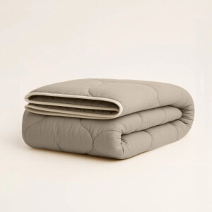 Dekbed Easy Dekbed & Dekbedovertrek in 1 Luxe Percale Katoen Taupe - Easy - zonder overtrek - 140x200 cm (Eenpersoons) - Zydante - 300 Gram per m² -
