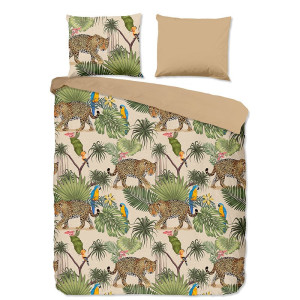 Dekbedovertrek Tropical - Lits-Jumeaux (240x220 cm) - Meerkleurig Katoen - Dessin: Dieren, Natuur - Good Morning - Dekbed-Discounter.nl