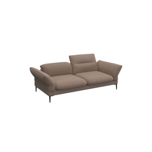 FLEXLUX 2,5-zits Salino, functie-sofa, relaxsofa Bank met arm- en hoofdeinde verstellingen, koudschuim & staalgolven