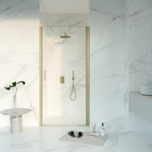 Fortifura Galeria Douchecabine - 70x90x200 - Profiel veiligheidsglas - anti kalk - Geborsteld Messing PVD (Goud) SW1122476/SW797926/SW797910